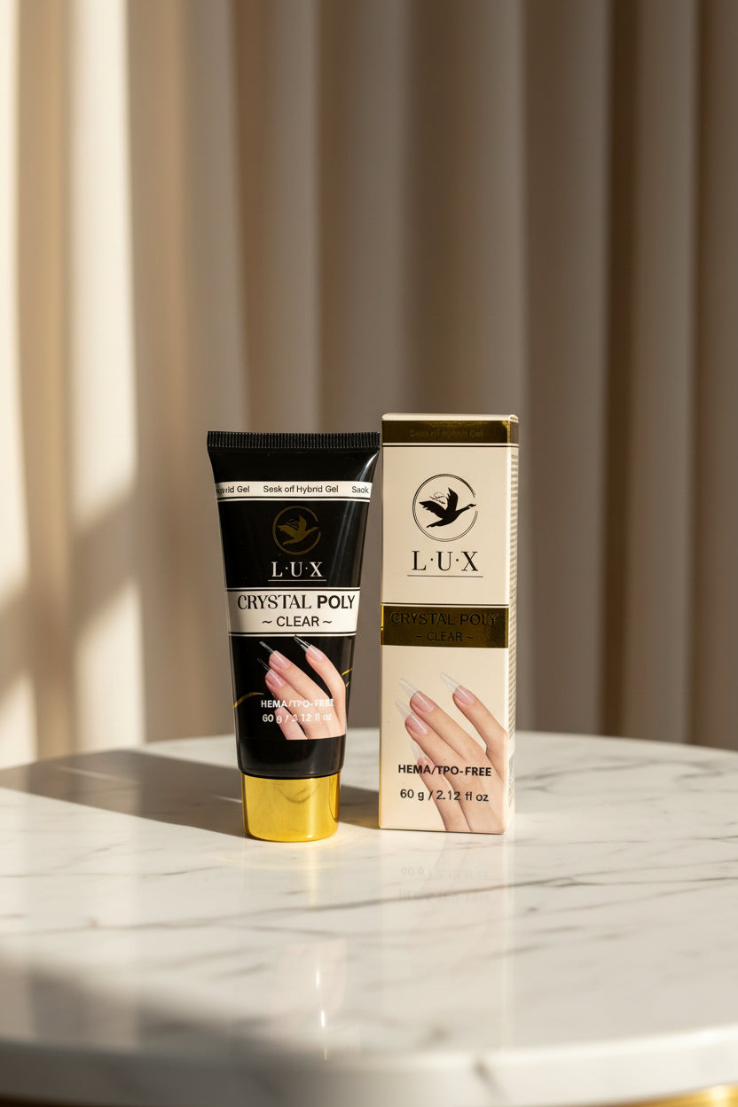 Lux Clear Polygel 60g – Hybrid Acrylic & Gel for Nail Extensions