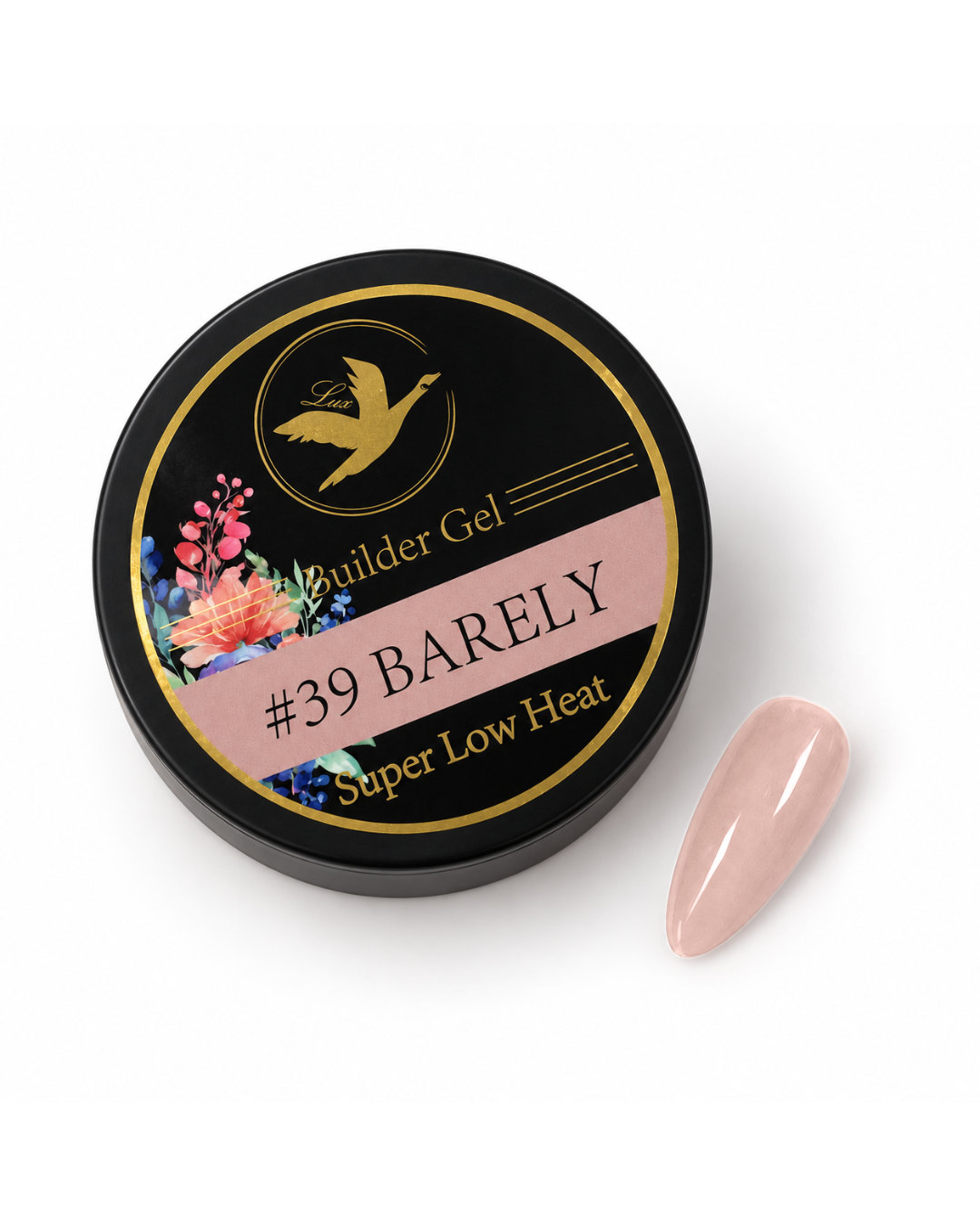 Lux Gel USA #39 Barely – Nude Mauve Soft Touch Builder Gel | HEMA & TPO Free