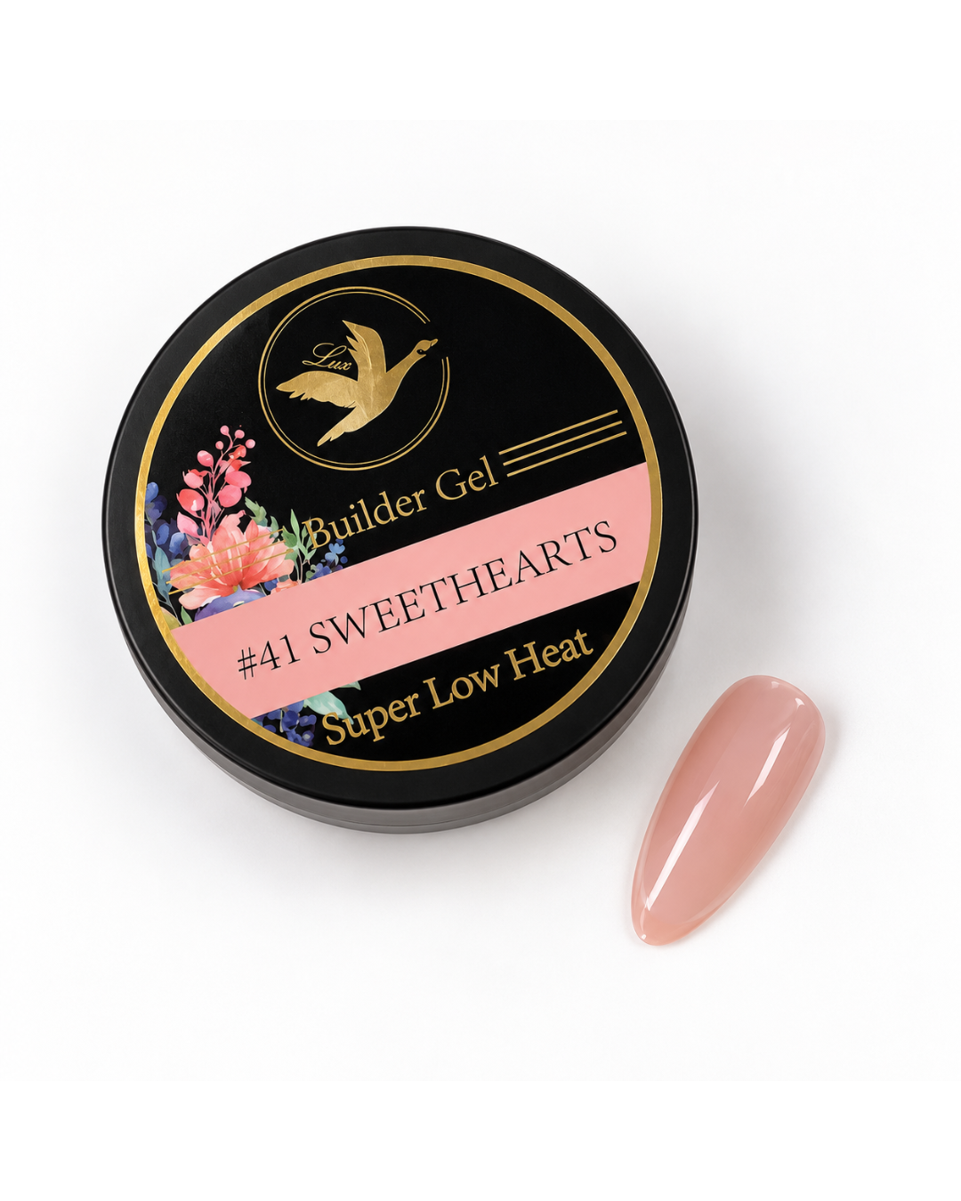 Lux Gel USA #41 Sweethearts – Light Pinkish Coral Soft Touch Builder Gel | HEMA & TPO Free
