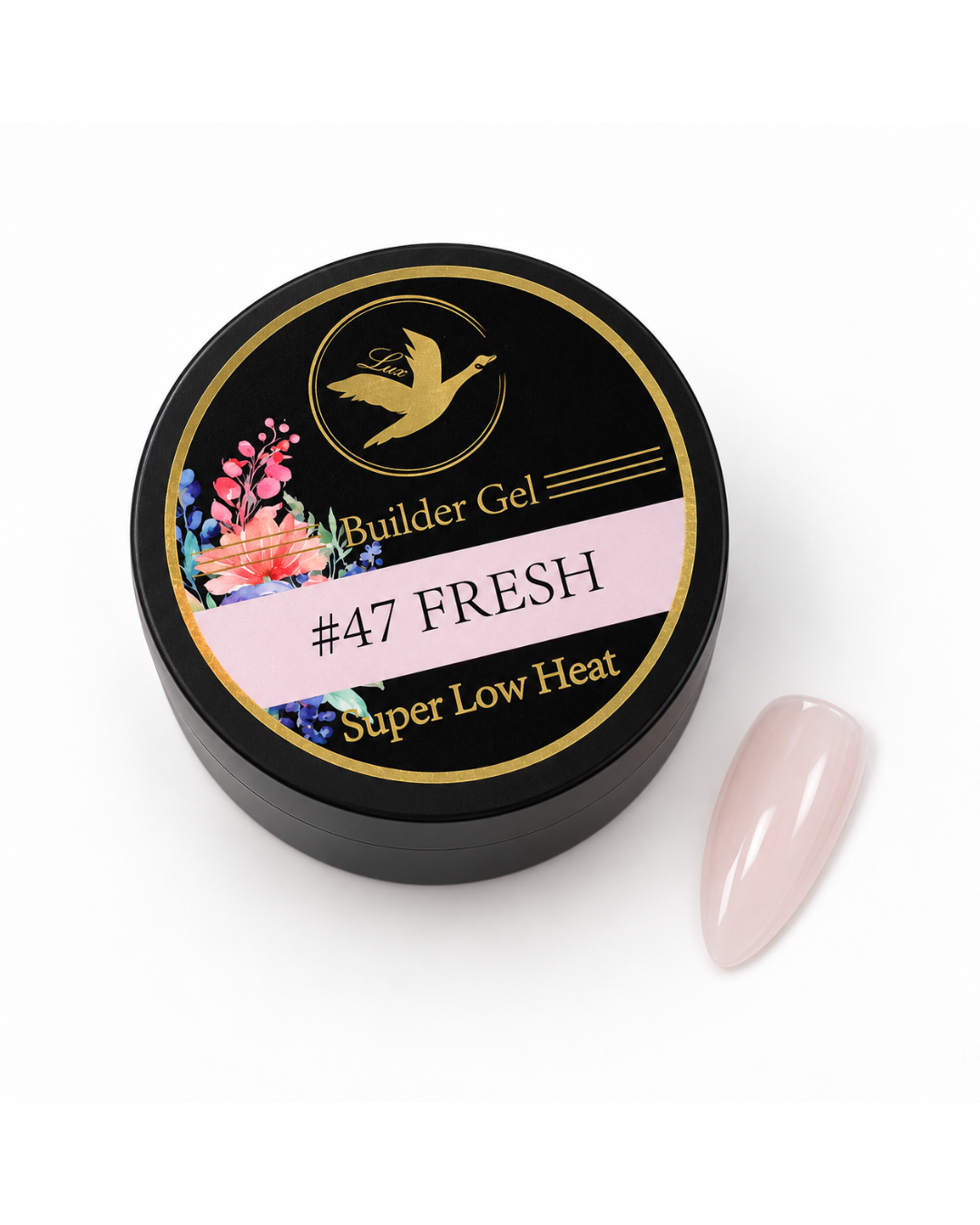 Lux Gel USA #47 Fresh – Barely There Baby Pink Soft Touch Builder Gel | HEMA & TPO Free