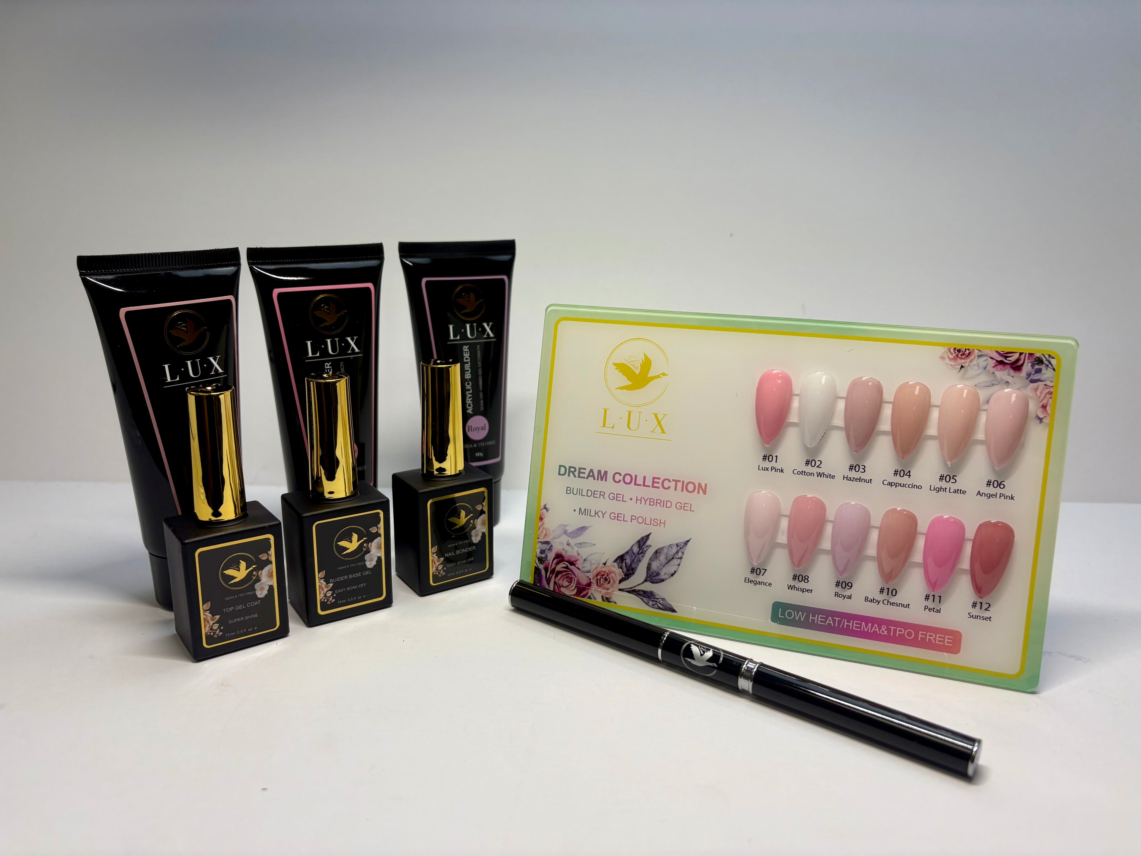 Lux Polygel – Complete 12-Shade Kit for Nail Extensions