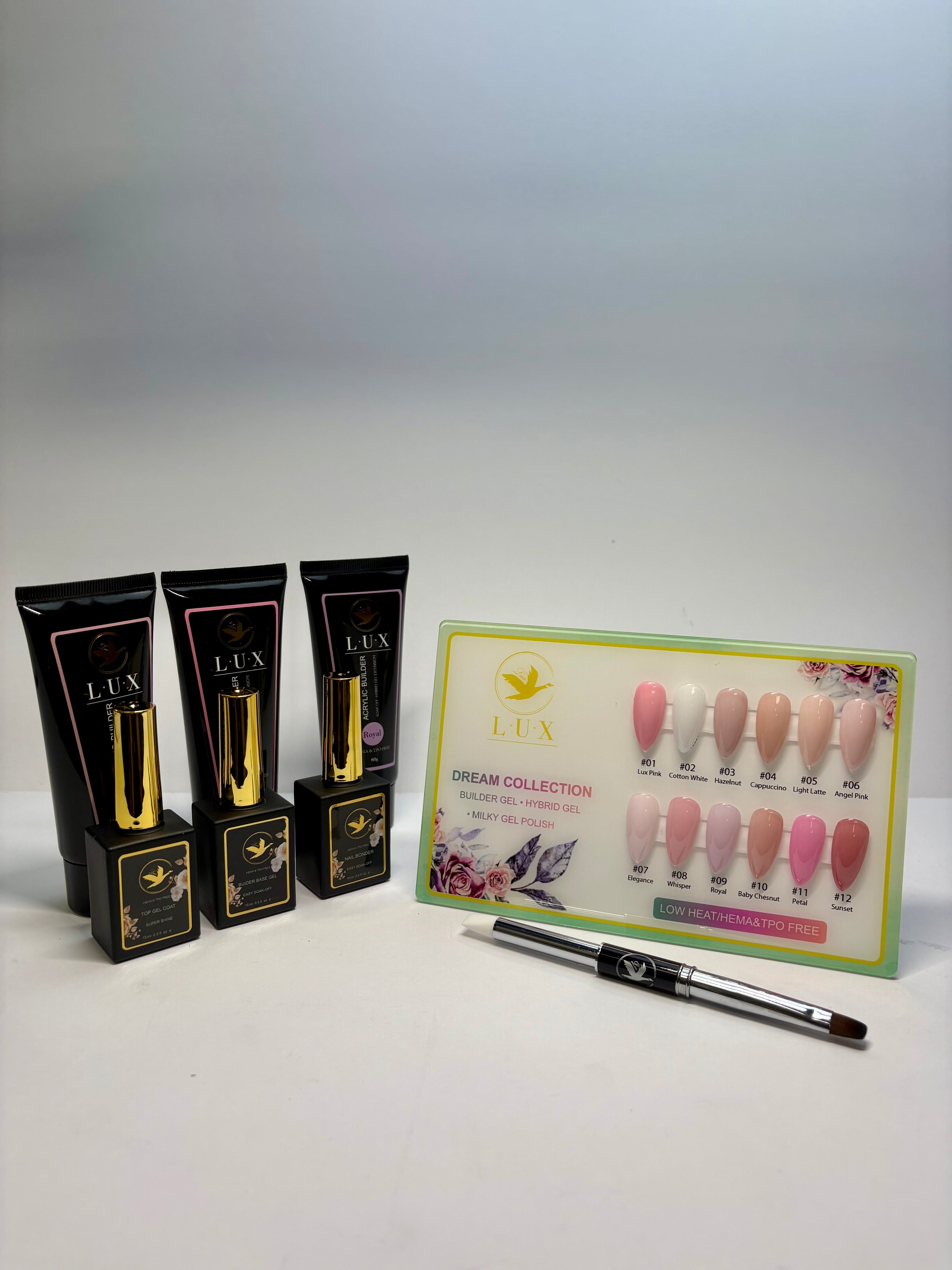 Lux Polygel – Complete 12-Shade Kit for Nail Extensions