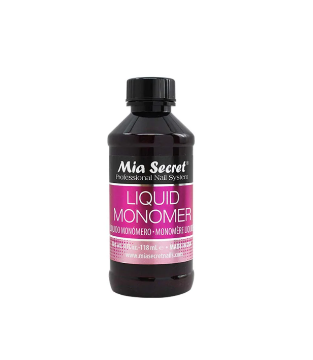 Mia Secret Liquid Monomer 4 fl oz – EMA Liquid Monomer, MMA Free & Easy to Use, Professional Acrylic Liquid