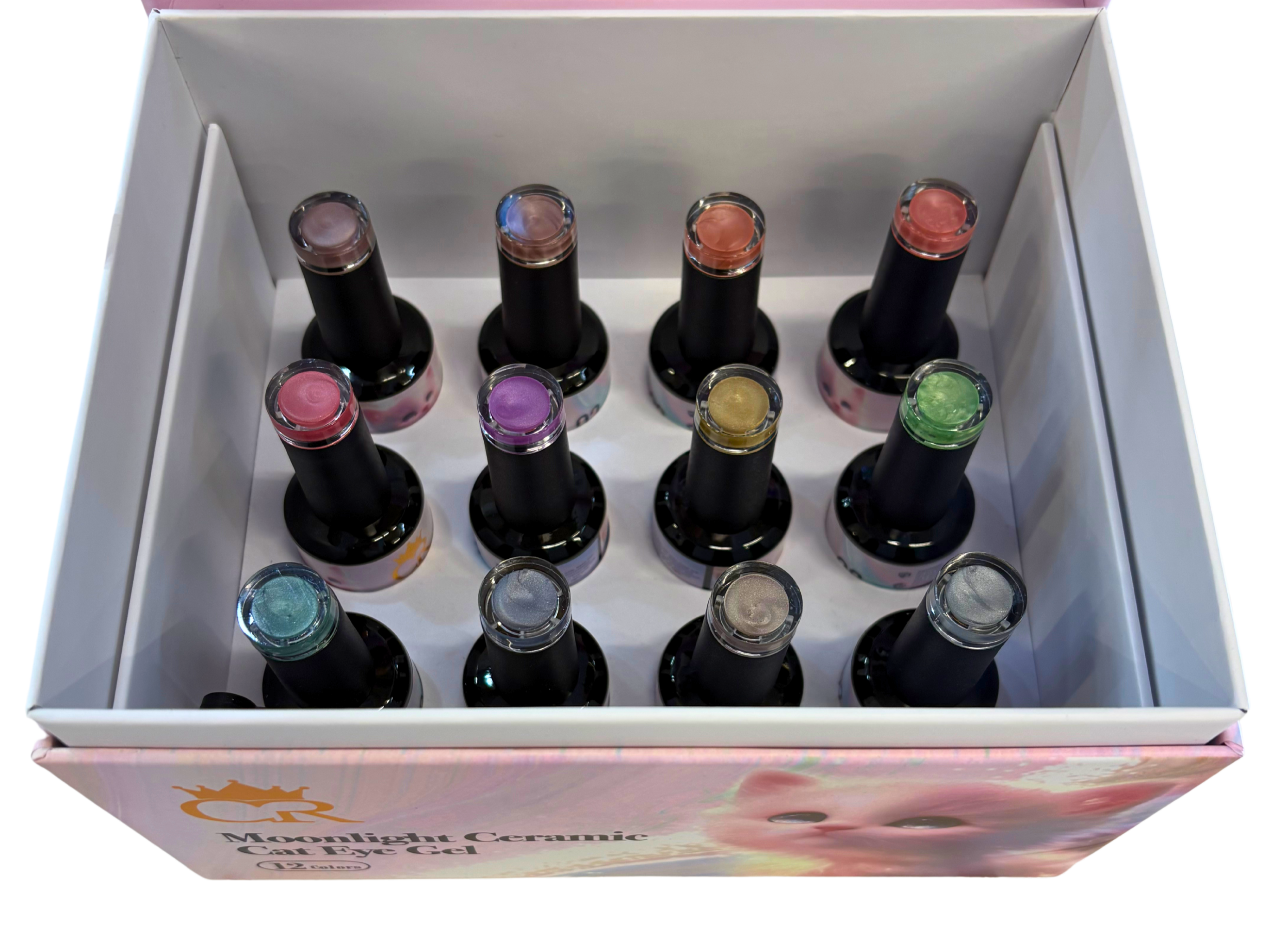 Box of Moonlight Ceramic Eyeliner with various colors on a white background