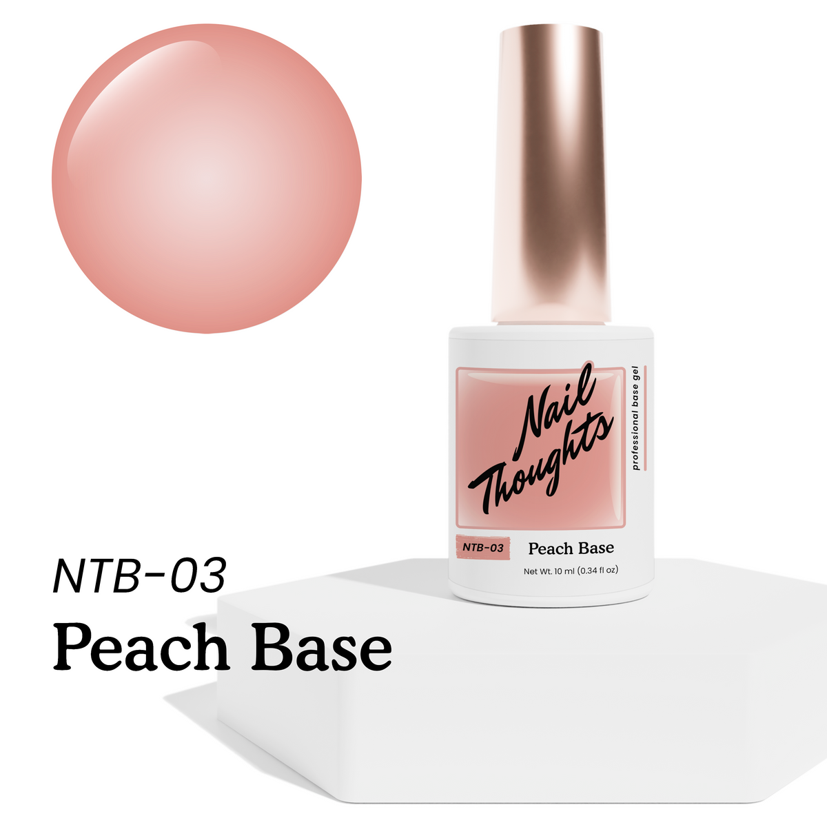 Kokoist x Nail Thoughts Peach Base Gel 15ml – Warm Peachy