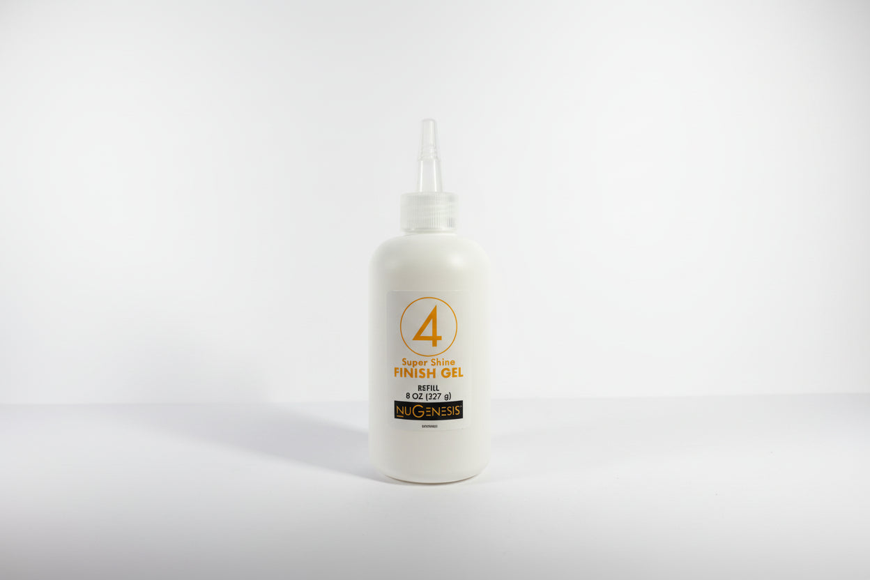 White bottle with a nozzle on a light gray background