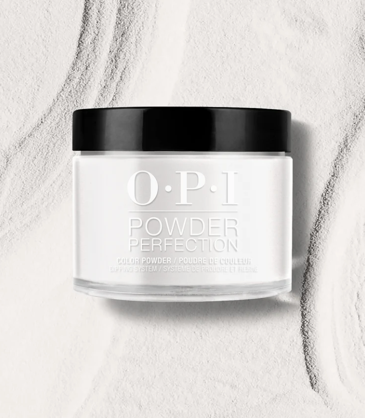 OPI Powder Perfection jar on a textured white background