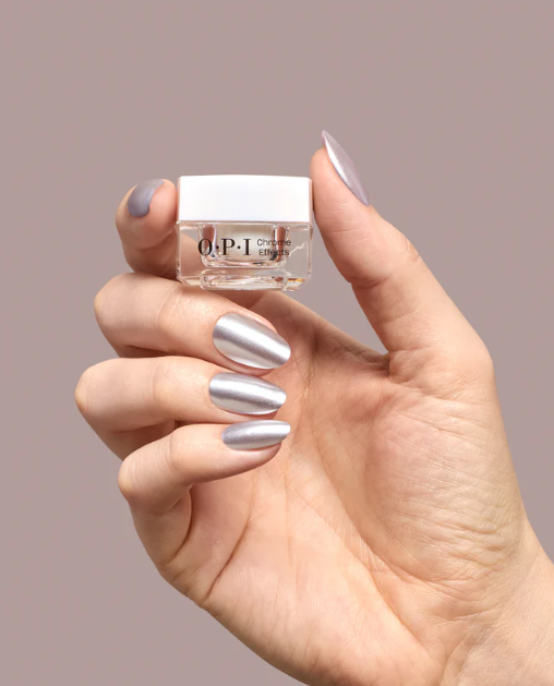 OPI Chrome Powder – Chrome to Mama – Super Shiny Silver Chrome for Mirror Finish Nails