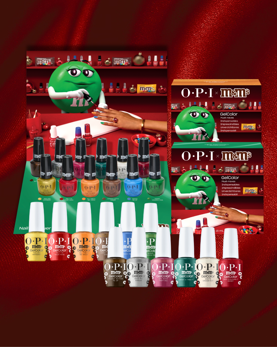 OPI Holiday 2026 OPI x M&M’S Holiday 2026 Collection – Complete 12 Color Gel Color & Nail Lacquer Sets