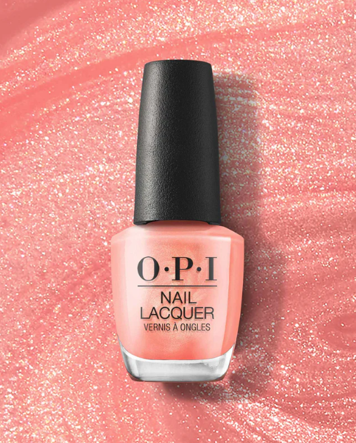 OPI Duos Data Peach S008 – Pearly Peach Nail Polish (Gel + Regular Lacquer, Collect Allll the Data You Want)