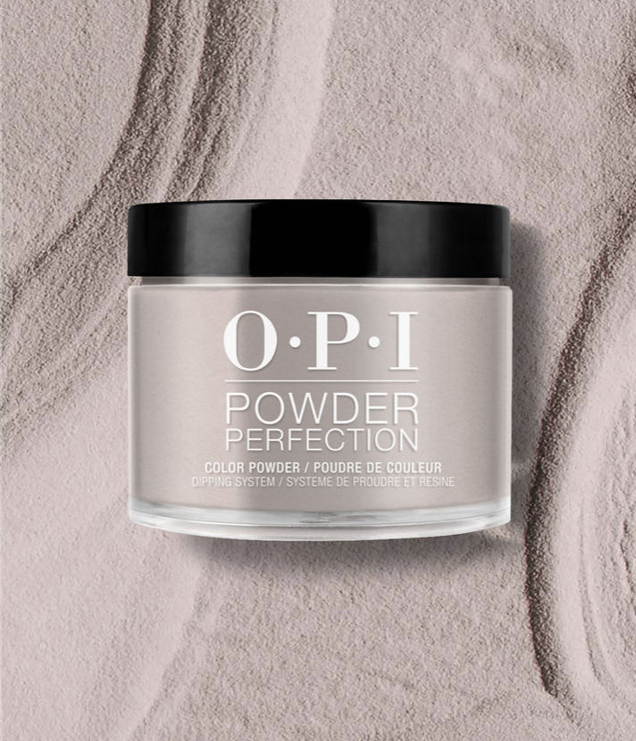 OPI Powder Perfection container on a textured beige background
