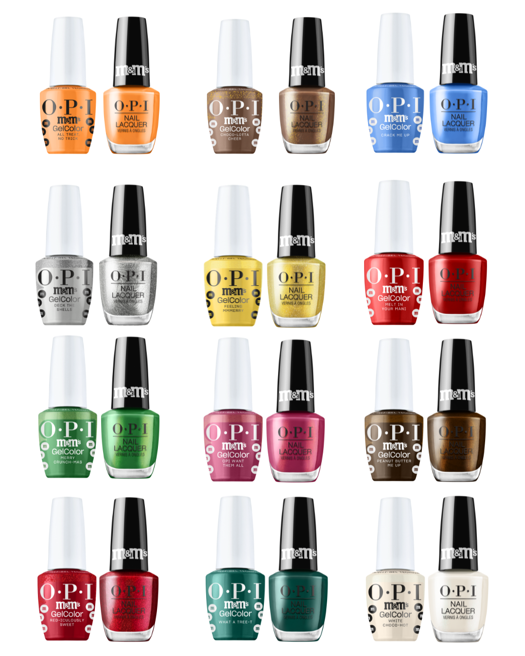 OPI Holiday 2026 OPI x M&M’S Holiday 2026 Collection – Complete 12 Color Gel Color & Nail Lacquer Sets