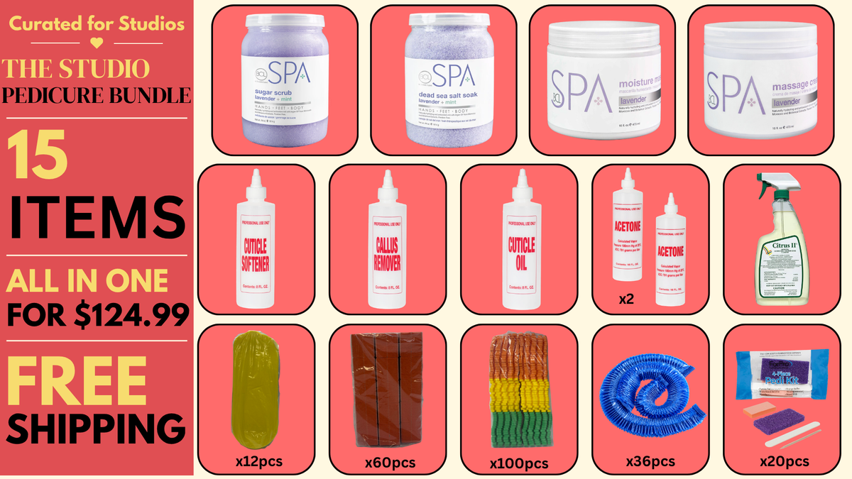 Pedicure Starter Kit for Nail Salons & Techs | BCL Spa Pedicure Supplies Bundle