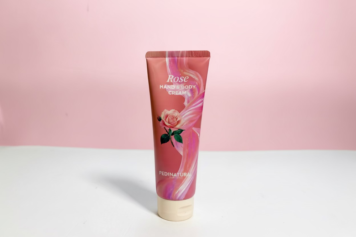 Tube of Pedinatura Rose Hand & Body Cream on a white background