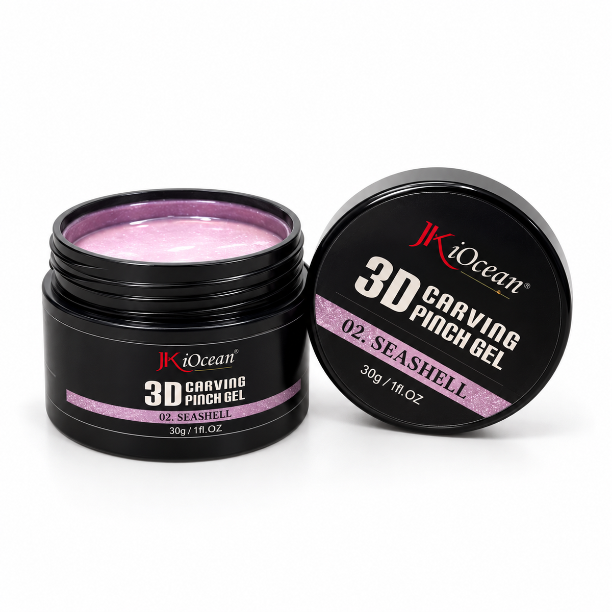 3D Molding Gel 30g – White, Clear & Pearlescent Pink | Sculpting Gel for 3D Flowers, Nail Art & Textured Designs | Non-Yellowing, Hold-Its-Shape Formula for Pro Nail Techs