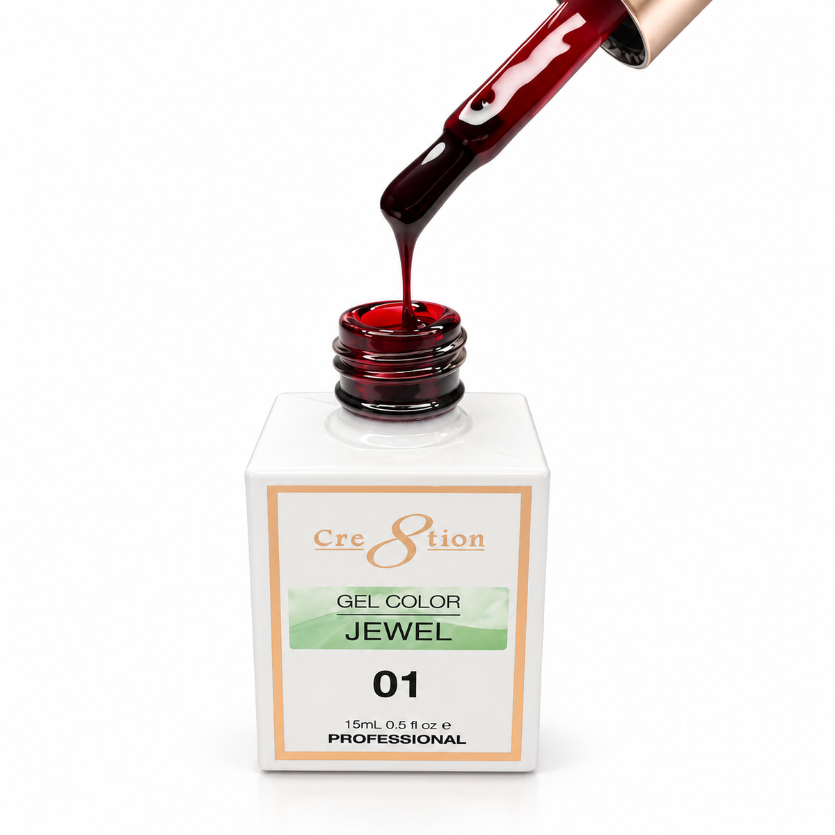 Cre8tion Christmas Reds Jelly Gel Polish – Bright Red & Dark Red | Translucent Jelly Finish for Layering, French Tips & Holiday Nail Art