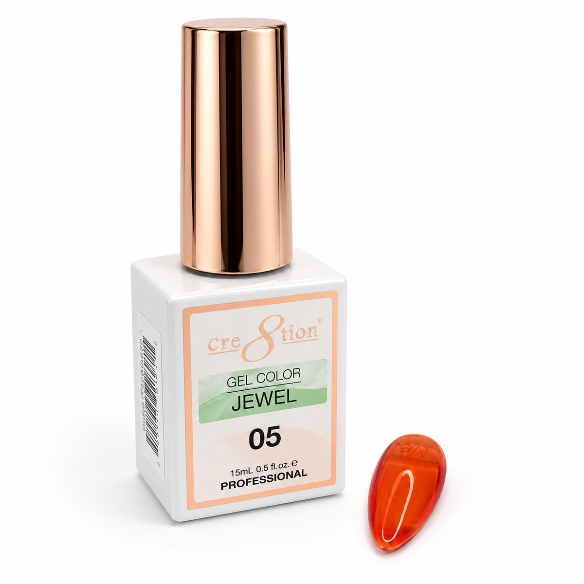 Cre8tion Fall Jelly Gel Polish – Burnt Orange, Light Brown & Dark Wood | Translucent Jelly Finish for Layering, Ombré & Autumn Nail Art