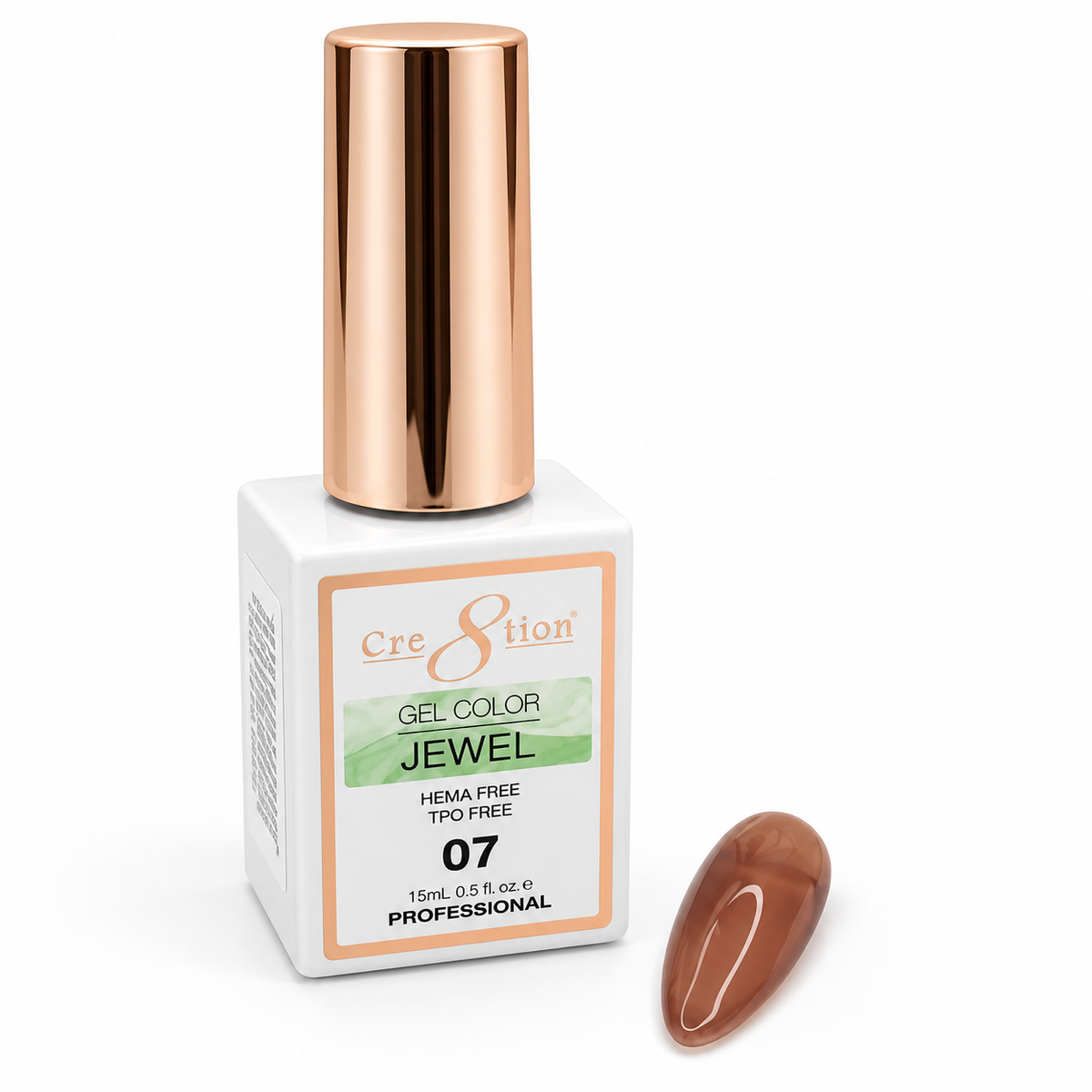 Cre8tion Fall Jelly Gel Polish – Burnt Orange, Light Brown & Dark Wood | Translucent Jelly Finish for Layering, Ombré & Autumn Nail Art