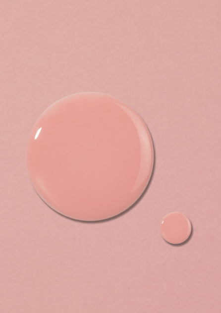 Two pink droplets on a pink background