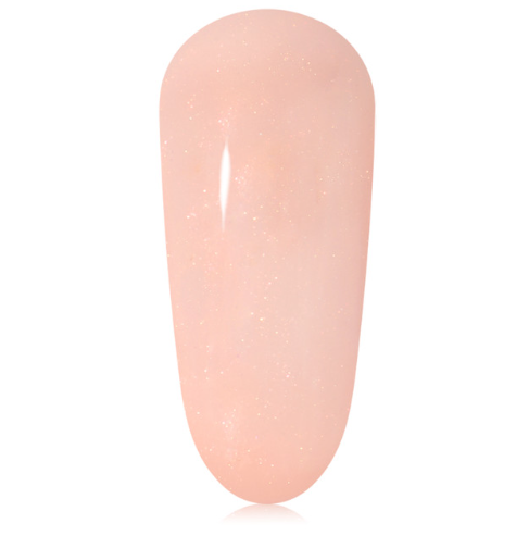 Nail polish swatch in a light pink color on a white background